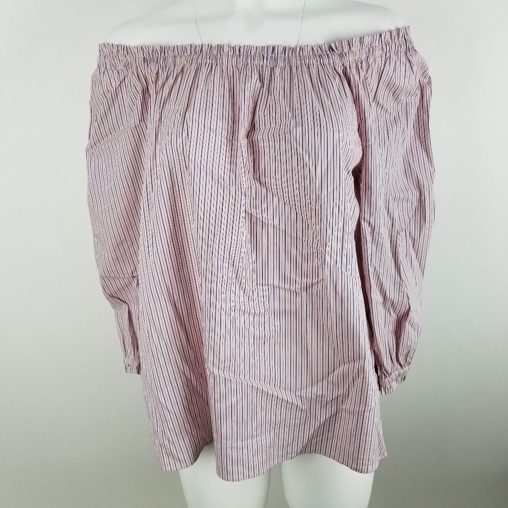 NWT Dalia Women's Top Size XL Pink Striped